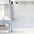 Vigo Zenith 74" High x 34" Wide Shower Screen Semi Frameless Shower Door with Fluted Glass Chrome