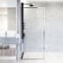 Vigo Meridian 74" High x 34" Wide Shower Screen Framed Shower Door with Clear Glass Chrome