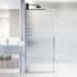 Vigo Meridian 74" High x 34" Wide Shower Screen Framed Shower Door with Fluted Glass Chrome