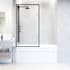 Vigo Meridian 62" High x 34" Wide Shower Screen Framed Tub Door with Clear Glass Matte Black
