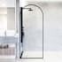 Vigo Arden 78" High x 34" Wide Shower Screen Framed Shower Door with Clear Glass Matte Black