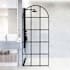 Vigo Arden 78" High x 34" Wide Shower Screen Framed Shower Door with Clear Glass Matte Black