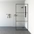 Vigo Divide 74" High x 34-1/8" Wide Shower Screen Framed Shower Door with Clear Glass Matte Black
