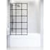 Vigo Mosaic 62" High x 34" Wide Shower Screen Framed Tub Door with Clear Glass Matte Black