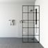 Vigo Mosaic 74" High x 34-1/8" Wide Shower Screen Framed Shower Door with Clear Glass Matte Black