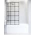 Vigo Mosaic 62" High x 34" Wide Shower Screen Framed Tub Door with Fluted Glass Matte Black