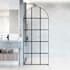 Vigo Arden 78" High x 34" Wide Hinged Framed Shower Door with Clear Glass Matte Black