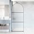 Vigo Arden 78" High x 34" Wide Hinged Framed Shower Door with Ribbed Glass Matte Black