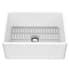 Vigo Matte Stone 24" Farmhouse Single Basin Solid Surface Kitchen Sink with Basket Strainer and Cutting Board Matte White
