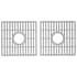 Vigo Silicone Grid 15-1/8" L x 14-3/4" W Silicone Basin Rack for 36" Double Bowl Kitchen Sink Gray