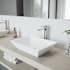 Vigo Vinca 18" Rectangular Stone Composite Vessel Bathroom Sink with 1.2 GPM 11" Deck Mounted Bathroom Faucet and Pop-Up Drain Assembly Brushed Nickel