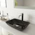 Vigo Donatello 18" Rectangular Glass Vessel Bathroom Sink with 1.2 GPM 11" Deck Mounted Bathroom Faucet and Pop-Up Drain Assembly Brushed Nickel
