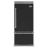 Viking 36 Inch Wide 20.4 Cu. Ft. Built-In Bottom Mount Refrigerator with ProChill Temperature Management and Right Door Swing Cast Black