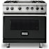 Viking 36 Inch Wide 5.64 Cu. Ft. Free Standing Dual Fuel Range with VariSimmer Functionality and Griddle Antique Bronze