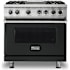 Viking 5 Series 36 Inch Wide 5.64 Cu. Ft. Free Standing Dual Fuel Range with VariSimmer Functionality and Griddle - LP Antique Bronze