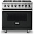 Viking 5 Series 36 Inch Wide 5.64 Cu. Ft. Free Standing Dual Fuel Range with VariSimmer Functionality and SureSpark Ignition System - LP Antique Bronze