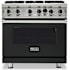 Viking 36 Inch Wide 5.1 Cu.Ft. Free Standing Open Burner Gas Range - Natural Gas Antique Bronze