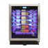 Vinotemp 24 Inch Wide 41 Bottle Capacity Free Standing Wine Cooler with Stainless Steel Right Hinged Door and Security Lock Stainless Steel