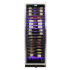 Vinotemp 24 Inch Wide 141 Bottle Capacity Free Standing Wine Cooler with Touch Screen Controls and Stainless Steel Right Hinged Door with Lock Stainless Steel