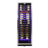 Vinotemp 24 Inch Wide 141 Bottle Capacity Free Standing Wine Cooler with Touch Screen Controls and Left Hinged Door with Lock Stainless Steel