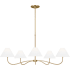 Visual Comfort Laguna 5 Light 52" Wide Chandelier Burnished Brass