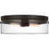 Visual Comfort Garrett 2 Light 19" Wide Flush Mount Drum Ceiling Fixture Aged Iron