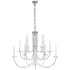 Visual Comfort Wharton 38" Chandelier in Clear Acrylic by AERIN Polished Nickel