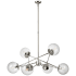Visual Comfort Turenne 34" Large Dynamic Chandelier with Clear Glass by AERIN Polished Nickel