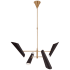 Visual Comfort Franca 49" Small Pivoting Chandelier by AERIN Hand Rubbed Antique Brass / Black