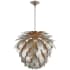 Visual Comfort Cynara 37" Grande Chandelier by E.F. Chapman Burnished Silver Leaf