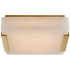 Visual Comfort Covet 8" Small Flush Mount with Alabaster Shade by Kelly Wearstler Antique Burnished Brass