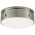Visual Comfort Hicks 6" Solitaire LED Flush Mount with White Glass by Thomas O'Brien Antique Nickel