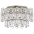Visual Comfort Liscia 15" Small Flush Mount with Crystal by AERIN Burnished Silver Leaf