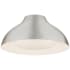 Visual Comfort Agnes 15" LED Flush Mount with Soft White Glass by AERIN Burnished Silver Leaf