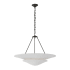 Visual Comfort Mollino 32" Large Tiered Chandelier with Plaster White Shade by AERIN Bronze