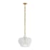 Visual Comfort Loire 16" Petite Chandelier with White Strie Glass by AERIN Gild