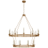 Visual Comfort Launceton 53" Grande Two Tiered Chandelier by Champan & Myers Antique Burnished Brass