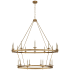 Visual Comfort Launceton 64" XXL Two Tiered Chandelier by Champan & Myers Antique Burnished Brass