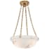 Visual Comfort Fluted Band 18" Alabaster Pendant by E.F. Chapman Alabaster
