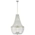 Visual Comfort Linfort 24" Basket Form Chandelier with Clear Glass Trim by E.F. Chapman Polished Nickel
