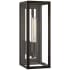 Visual Comfort Fresno 16" Medium 3/4 Wall Lantern in Aged Iron with Clear Glass by Chapman & Myers Aged Iron