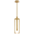 Visual Comfort Melange 18" Small Floating Alabaster Disc LED Pendant by Kelly Wearstler Antique Burnished Brass