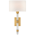 Visual Comfort Adaline 15" Small Tail Quartz Sconce by Suzanne Kasler Antique Burnished Brass