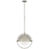 Visual Comfort Decca 20" Large Orbital Pendant with White Glass by Thomas O'Brien Antique Nickel