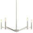 Visual Comfort Vector 5 Light 28" Wide Chandelier Brushed Nickel