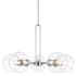 Visual Comfort Codyn 5 Light 26" Wide Chandelier with Clear Glass Shades Brushed Nickel
