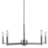 Visual Comfort Fullton 5 Light 24" Wide Chandelier Brushed Nickel