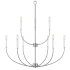 Visual Comfort Greenwich 9 Light 32" Wide Chandelier Brushed Nickel