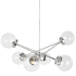 Visual Comfort Tierney 6 Light 34" Wide Sputnik Chandelier Chrome
