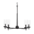 Visual Comfort Zire 5 Light 26" Wide LED Outdoor Pillar Candle Chandelier Midnight Black